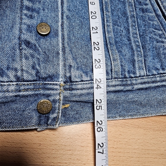 Vintage Lee Storm Rider Denim Jacket Blanket Lined Corduroy Collar Medium - Picture 12 of 13